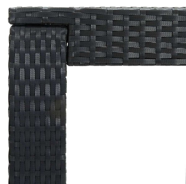 Kültéri Polyrattan Bárszett - 5 részes - Fekete