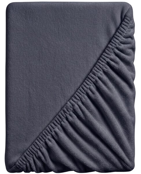 Mikroszálas lepedő SOFT BRONE 90x200 cm antracitszürke