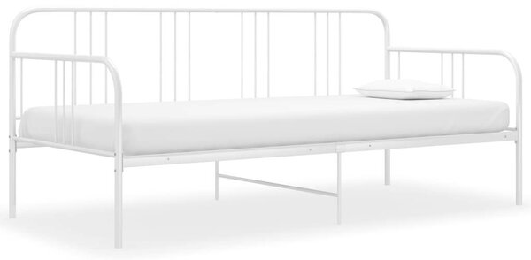Fehér fém kanapéágy-keret 90 x 200 cm