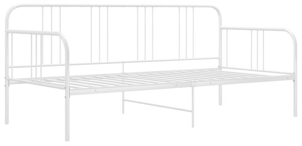 Fehér fém kanapéágy-keret 90 x 200 cm
