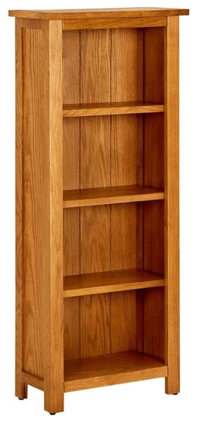 Rusztikus Tölgyfa Könyvespolc - 4 Polcos - 45x22x110 cm