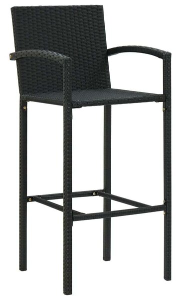 Kerti Bárszett - 5 részes - Fekete Polyrattan