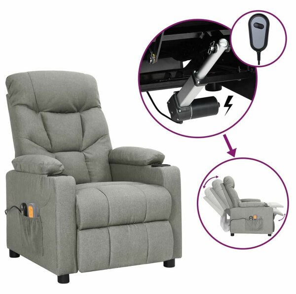 Relax Elektromos Masszázsfotel - Világosszürke
