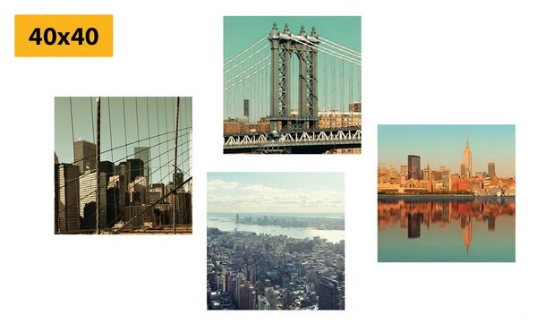 Képszett kilátás New York városára