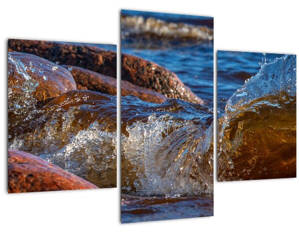 Részletes kép - víz a kövek között (90x60 cm)