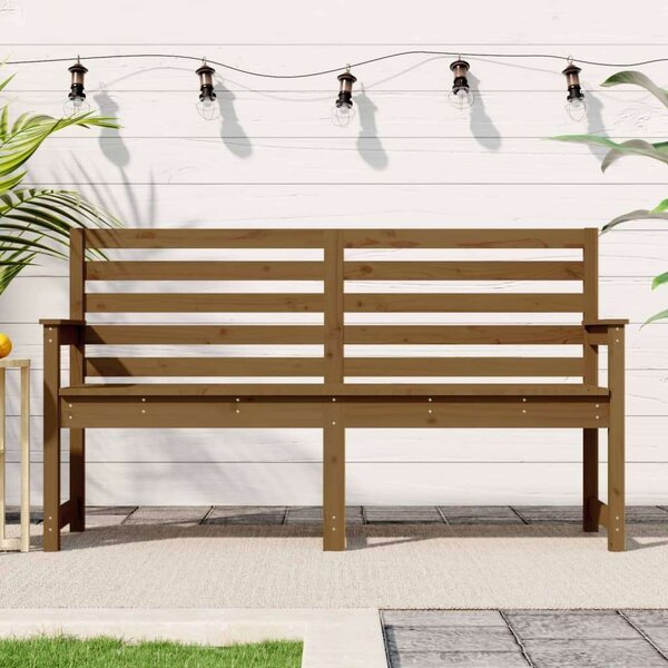 Fenyőfa Kerti Pad - Mézbarna - 160x48x92 cm