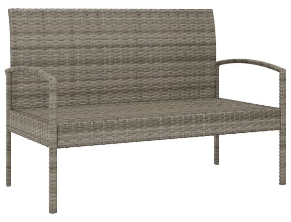 Polyrattan Kerti Pad - Szürke - 105 cm