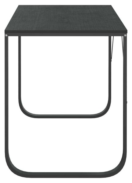 Fekete forgácslap számítógépasztal 110 x 60 x 73 cm