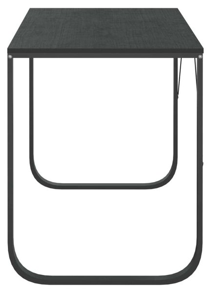 Fekete forgácslap számítógépasztal 110 x 60 x 73 cm