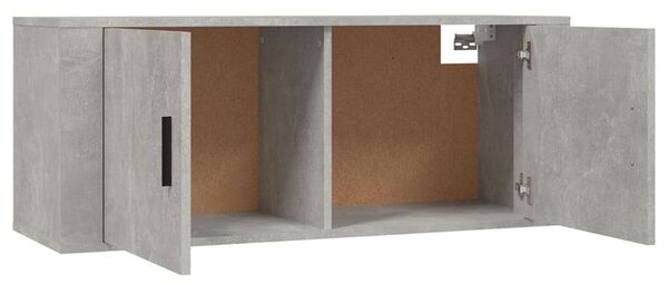 Modern Falra Szerelhető TV Szekrény - Beton Szürke - 2 db - 200cm