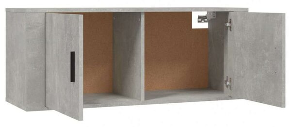Modern Falra Szerelhető TV Szekrény - Beton Szürke - 2 db - 200cm