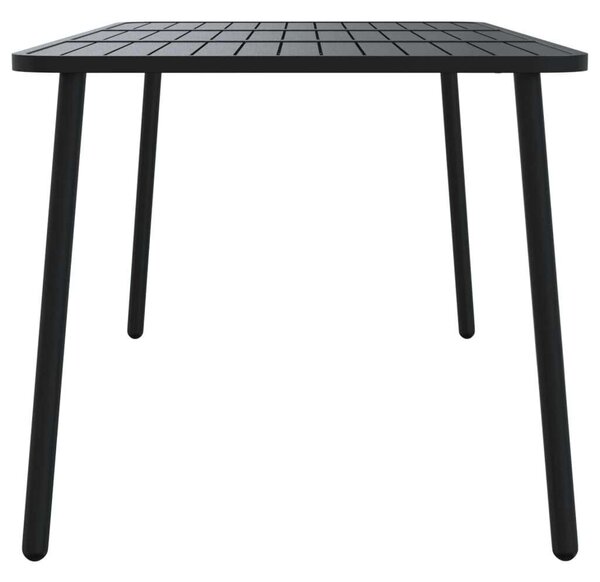 Modern Acél Kerti Asztal - 165x80x71 cm - Antracitszürke