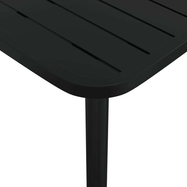 Modern Acél Kerti Asztal - 165x80x71 cm - Antracitszürke