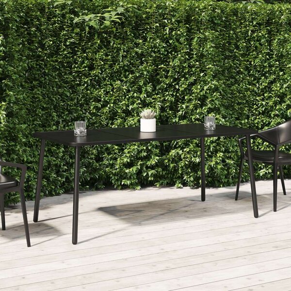Modern Acél Kerti Asztal - 165x80x71 cm - Antracitszürke