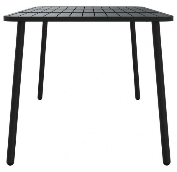 Modern Acél Kerti Asztal - 165x80x71 cm - Antracitszürke