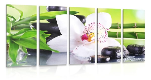 5-részes kép japán orchidea