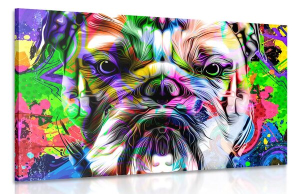 Kép pop art francia bulldog