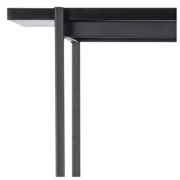 Fekete polcos állvány kőrisfa dekorral 94x172 cm Angus – Actona