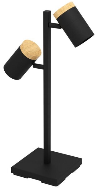 Eglo Cartagena asztali lámpa, fekete, 2xGU10 foglalattal