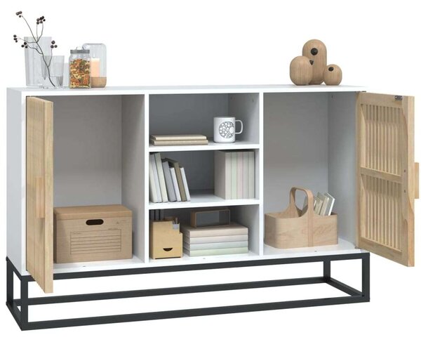 VIDAXL - Fehér Fenyőfa Tálalószekrény - Modern Stílus - 105x30x65 cm