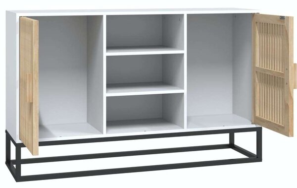 VIDAXL - Fehér Fenyőfa Tálalószekrény - Modern Stílus - 105x30x65 cm