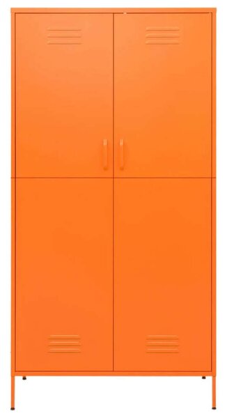 Trendy Acél Ruhásszekrény - Narancssárga - 90x50x180 cm