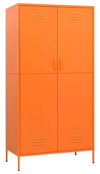 Trendy Acél Ruhásszekrény - Narancssárga - 90x50x180 cm