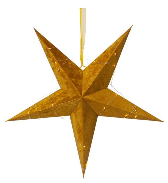 Velvet aranyszínű karácsonyi világító dekoráció, ø 60 cm - Star Trading