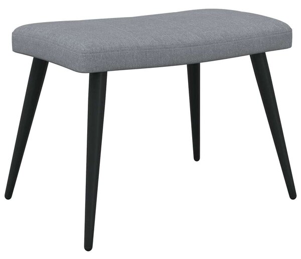 Modern Szövet Pihenőfotel Lábtartóval - Világosszürke - 61x70x96,5cm