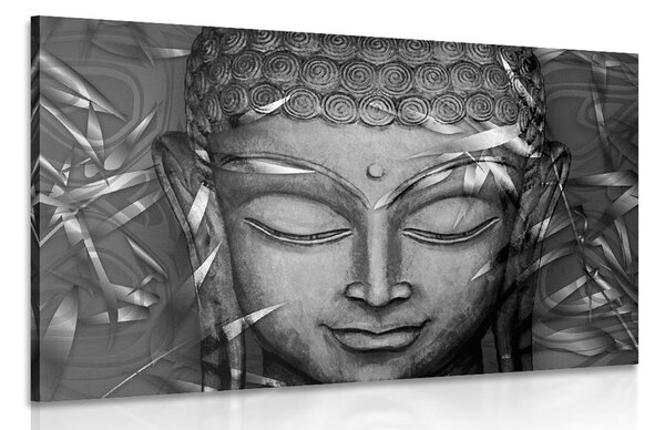 Kép mosolygó Buddha fekete-fehér kivitelben