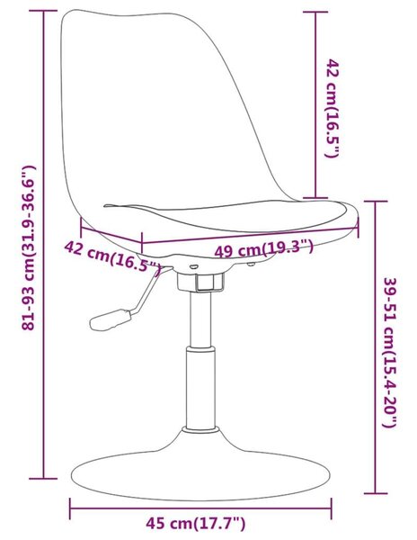 Modern Forgó Étkezőszék - Krémszín - 4 db
