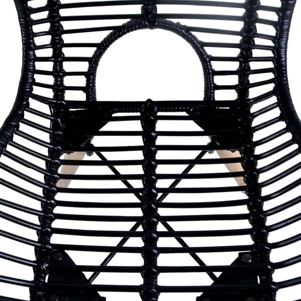 Rattan Étkezőszék - Fekete - 4 db