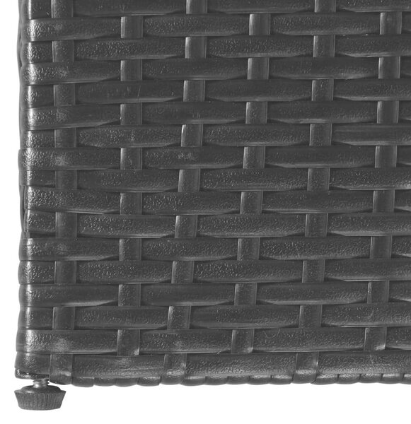 VidaXL Kerti Tárolóláda - Polyrattan - Fekete - 150x100x100cm