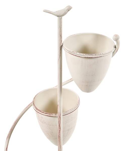 Virágállvány BANEBERRY 24 cm Bézs Fém