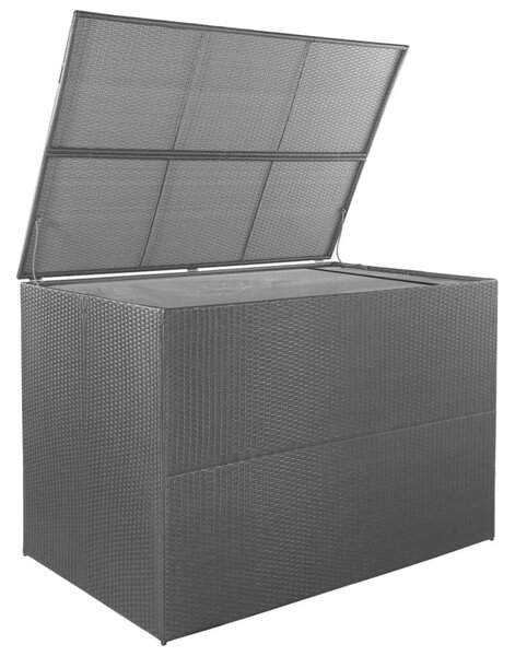 VidaXL Kerti Tárolóláda - Polyrattan - Fekete - 150x100x100cm