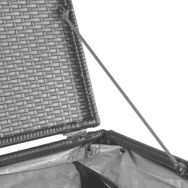 VidaXL Kerti Tárolóláda - Polyrattan - Fekete - 150x100x100cm