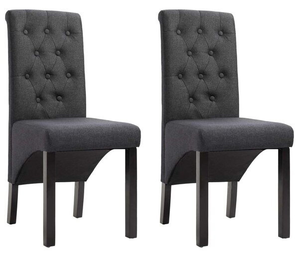 Sötétszürke Szövet Étkezőszék - 2 db - Kényelmes és Elegáns