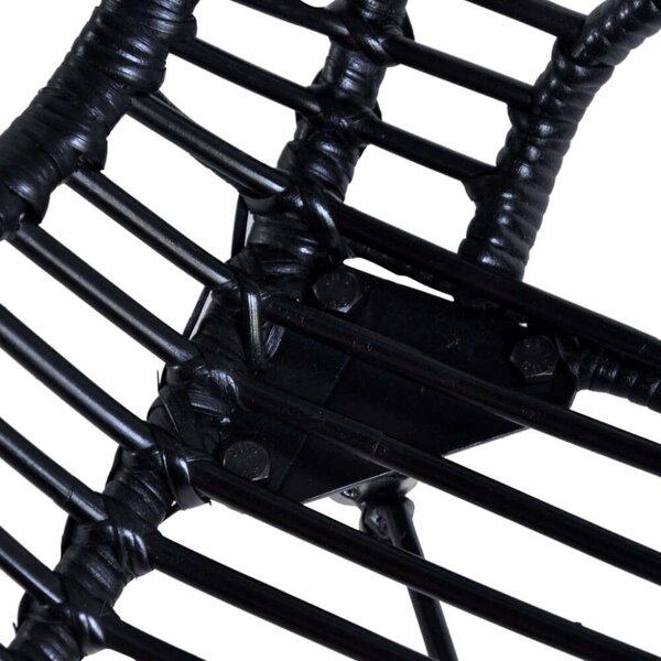 Rattan Étkezőszék - Fekete - 4 db