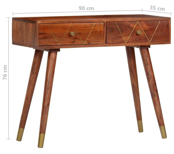 VidaXL tömör akácfa tálalóasztal 90 x 35 x 76 cm