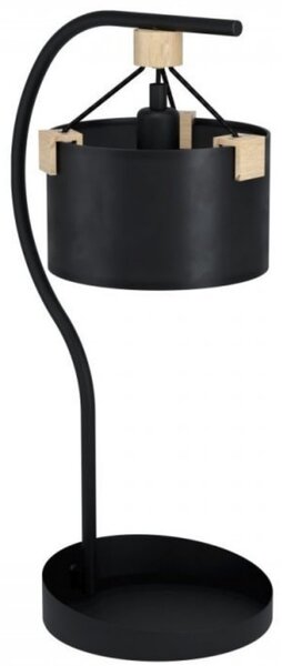 Eglo Potosi asztali lámpa, fekete, barna, 1xE27 foglalattal