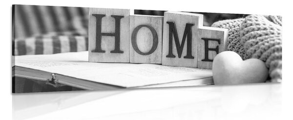 Kép Home háttérrel fekete fehérben