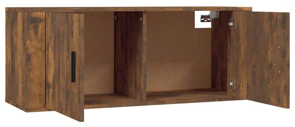 VidaXL Falra Szerelhető TV Szekrény - Füstös Tölgy - 3 db - 100x34,5x40 cm