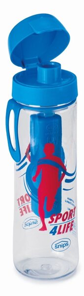 Sport kék vizespalack szűrővel, 750 ml - Snips