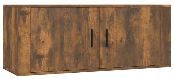VidaXL Falra Szerelhető TV Szekrény Szett - Füstös Tölgy - 2 db - 100x34,5x40 cm