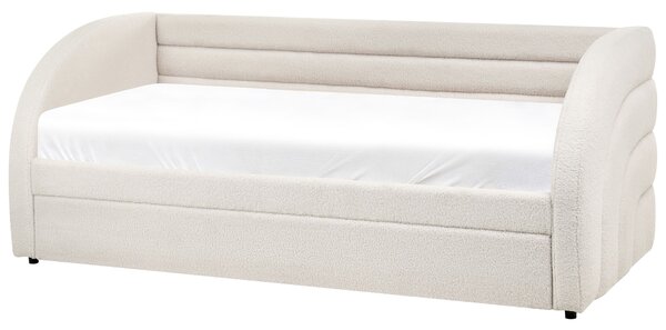 Kihúzható heverő Buklé ALBIAC 90 x 200 cm Fehér