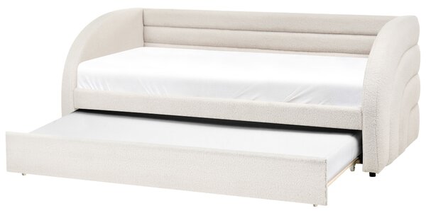 Kihúzható heverő Buklé ALBIAC 90 x 200 cm Fehér