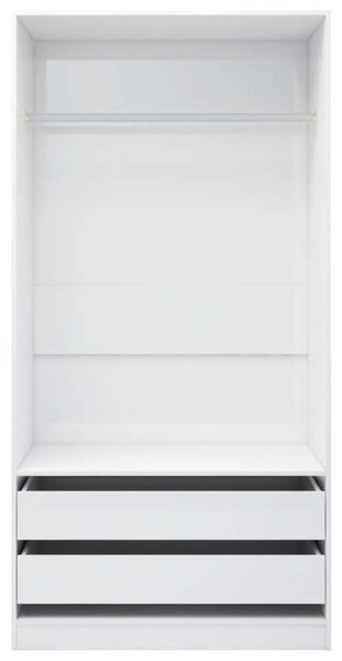 VidaXL Ruhaszekrény - Fehér - 100x50x200 cm