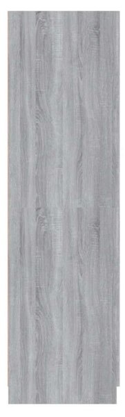 VidaXL Tömörfa Ruhaszekrény - Szürke Sonoma - 80x52x180 cm