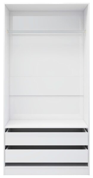 VidaXL Ruhaszekrény - Fehér - 100x50x200 cm