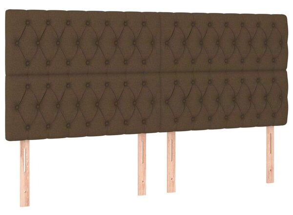 VidaXL Ágy - Sötétbarna Szövet - 200x200 cm